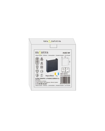 HUEZ * APLIQUE LED IP65 5W 3000K NEGRO